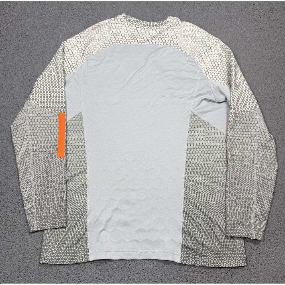 Nike Pro HyperWarm Shirt Mens XL Gray Long Sleeve Fitted Running Top Thermal - Picture 9 of 9